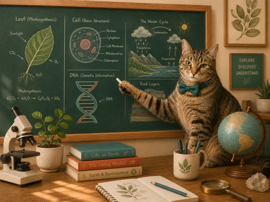 Mika le chat professeur de SVT